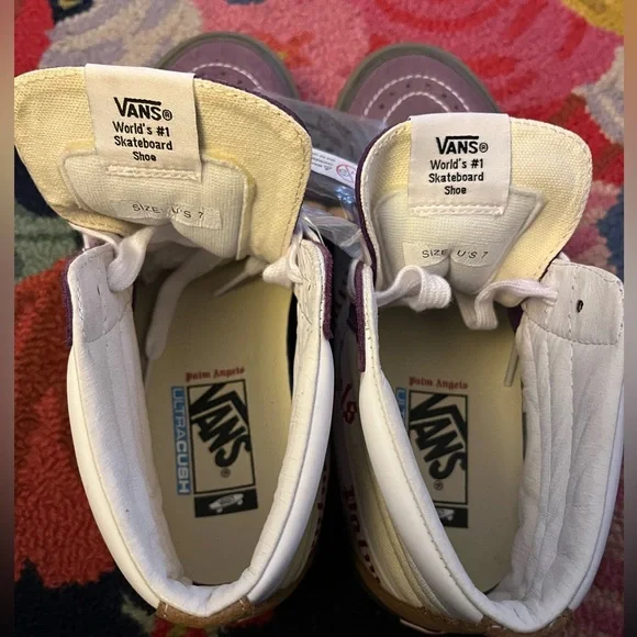 Vans x Palm Angels Purple/Chipmunk SK8-Hi Reissue Sneakers - Picture 7 of 11